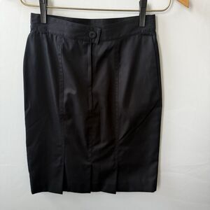 Vintage Escada By Margaretha Ley Portugal Black Straight Pencil Womens Skirt 34
